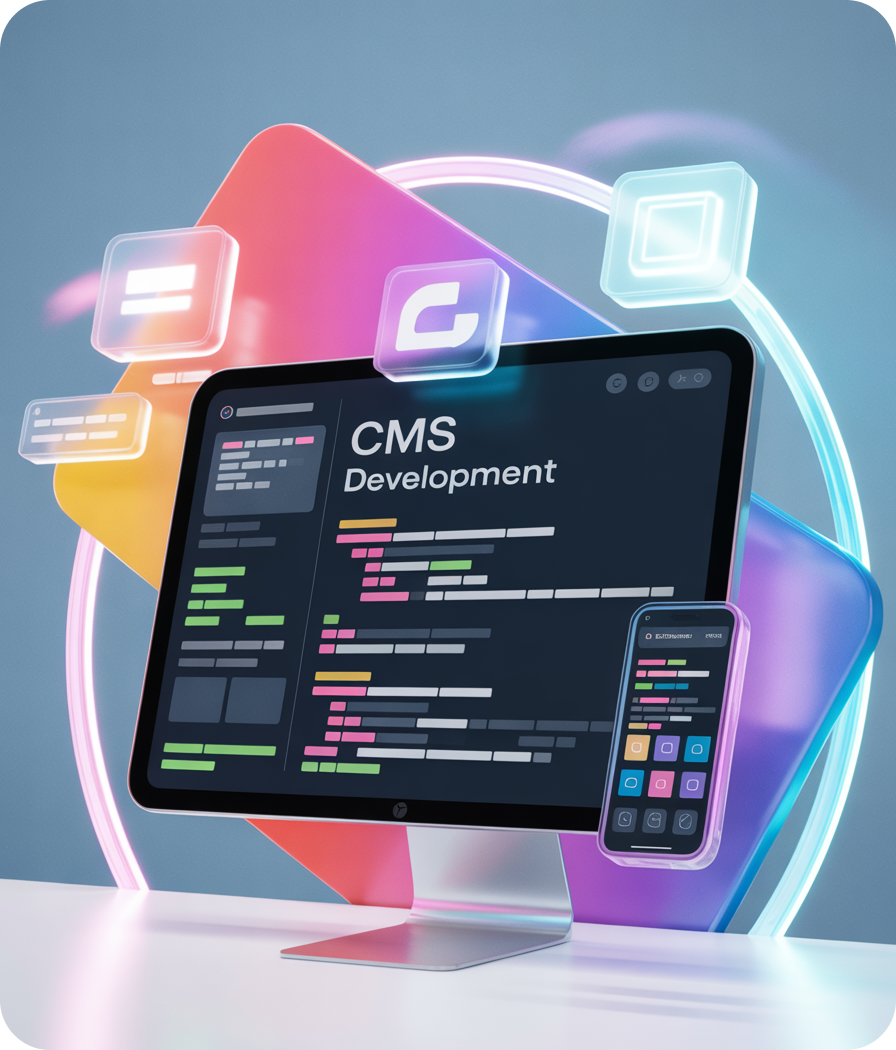 CMS Development Illustration