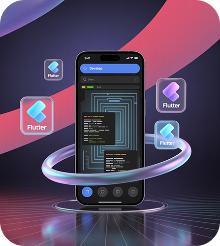 Flutter App Development Illustration