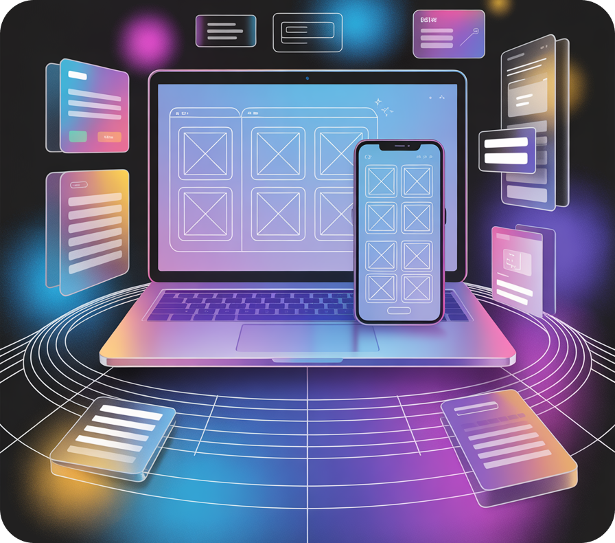 Prototyping and Wireframing Illustration
