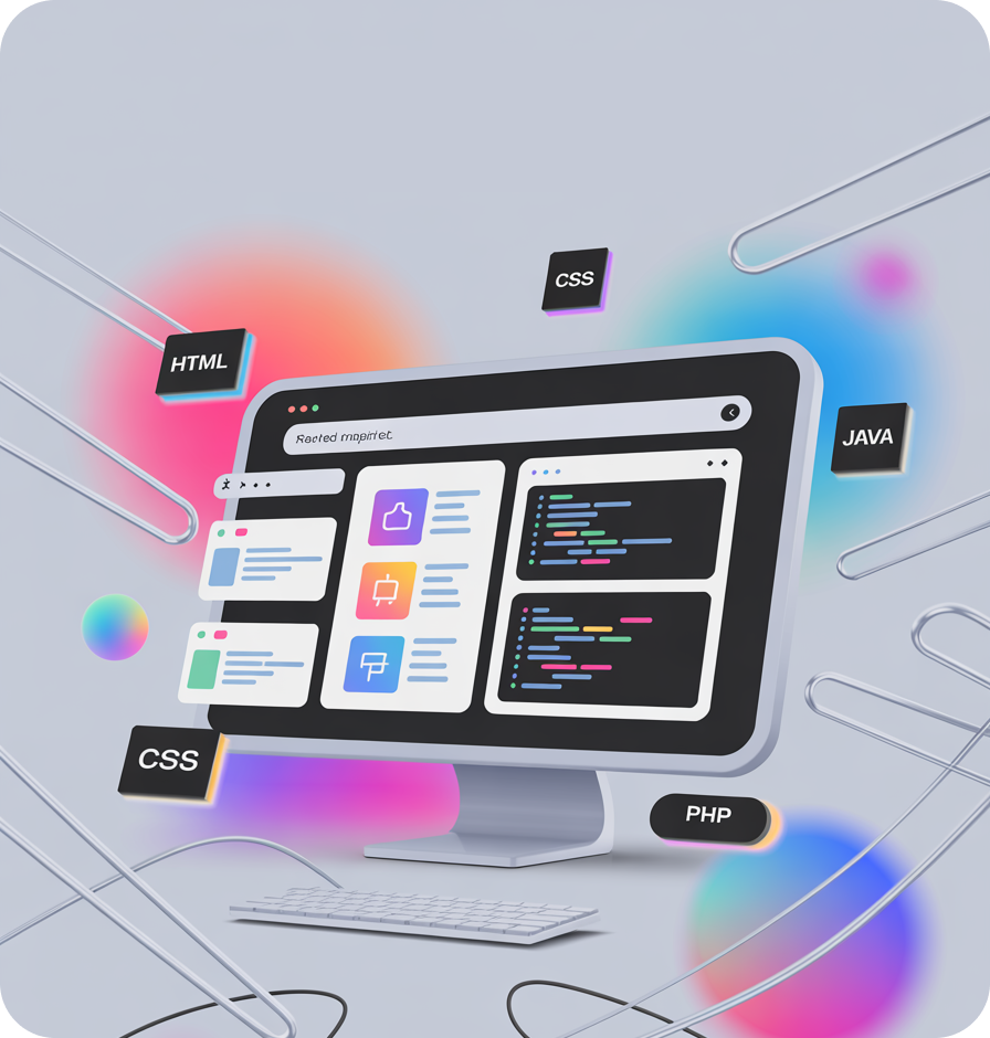 Custom Web Application Development Illustration